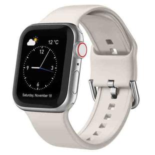 For Apple Watch Series 8 41mm Pin Buckle Silicone Watch Band(Starlight)