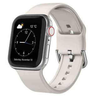 For Apple Watch Series 7 41mm Pin Buckle Silicone Watch Band(Starlight)