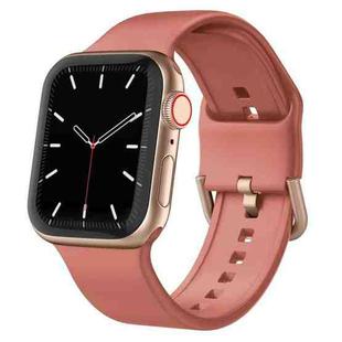 For Apple Watch SE 40mm Pin Buckle Silicone Watch Band(Coral)