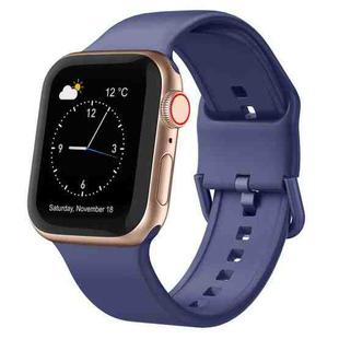 For Apple Watch Series 6 40mm Pin Buckle Silicone Watch Band(Violet Gray)
