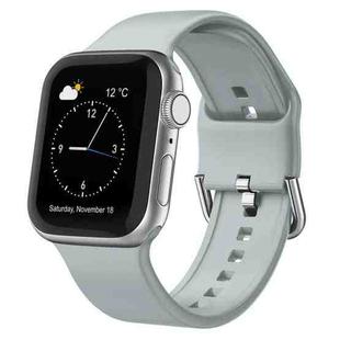 For Apple Watch Series 4 44mm Pin Buckle Silicone Watch Band(Light Grey)