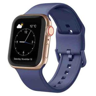 For Apple Watch Series 4 40mm Pin Buckle Silicone Watch Band(Violet Gray)