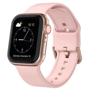 For Apple Watch SE 2023 44mm Pin Buckle Silicone Watch Band(Pink)