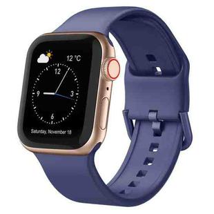 For Apple Watch SE 2023 44mm Pin Buckle Silicone Watch Band(Violet Gray)