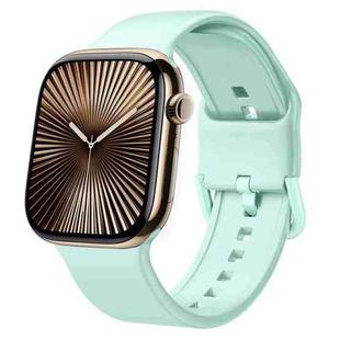 For Apple Watch Series 10 42mm Pin Buckle Silicone Watch Band(Mint Green)