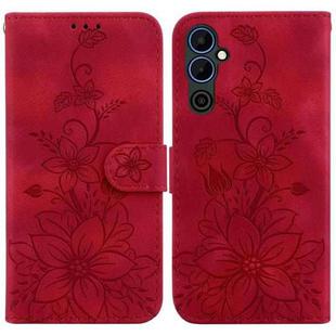 For Tecno Pova Neo 2 Lily Embossed Leather Phone Case(Red)