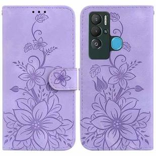 For Tecno Pova Neo / LE6 Lily Embossed Leather Phone Case(Purple)