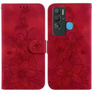 For Tecno Pova Neo / LE6 Lily Embossed Leather Phone Case(Red)
