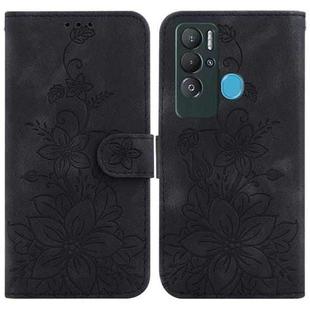 For Tecno Pova Neo / LE6 Lily Embossed Leather Phone Case(Black)