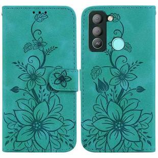 For Tecno Pop 5 LTE / BD4 Lily Embossed Leather Phone Case(Green)