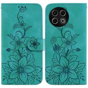 For Tecno Spark 30 Pro Lily Embossed Leather Phone Case(Green)