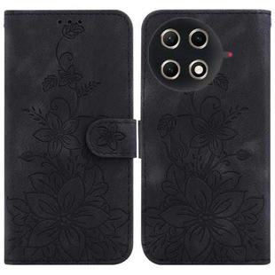 For Tecno Camon 30S / Camon 30S Pro Lily Embossed Leather Phone Case(Black)