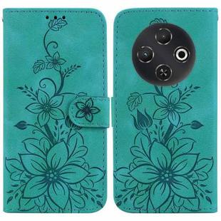 For Tecno Pop 9 5G / Spark 30C 5G Lily Embossed Leather Phone Case(Green)