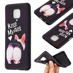 For Xiaomi Redmi Note 9 Pro Max Embossment Patterned TPU Soft Protector Cover Case(Kiss My Ass)
