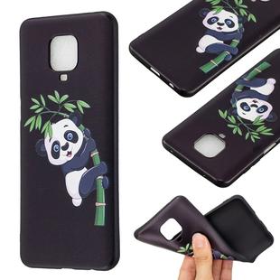 For Xiaomi Redmi Note 9 Pro Max Embossment Patterned TPU Soft Protector Cover Case(Panda and Bamboo)