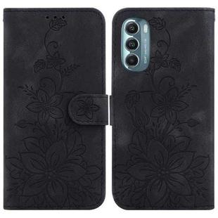 For Motorola Moto G Stylus 5G 2022 Lily Embossed Leather Phone Case(Black)