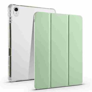 For Huawei MatePad 11.5S 3-folding Transparent TPU Smart Leather Tablet Case(Matcha Green)