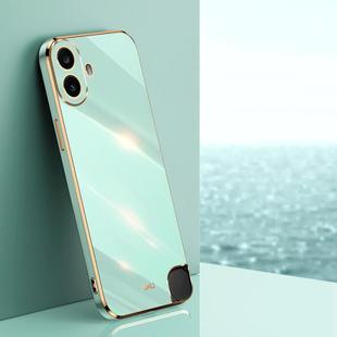 For Nothing CMF Phone 1 XINLI Straight Edge 6D Electroplate TPU Phone Case(Mint Green)