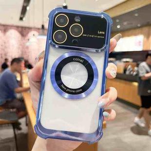 For iPhone 11 Pro MagSafe Shockproof TPU Phone Case with Lens Film(Blue)