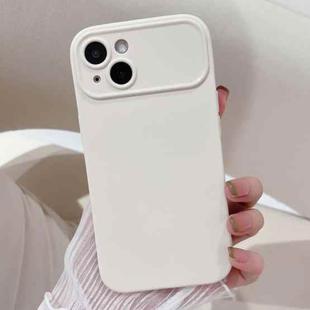 For iPhone 14 Plus Large Window Frosted TPU Phone Case(White)