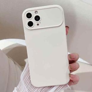 For iPhone 14 Pro Max Large Window Frosted TPU Phone Case(White)