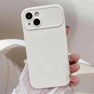 For iPhone 13 Large Window Frosted TPU Phone Case(White)
