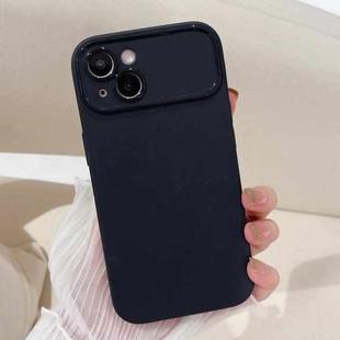 For iPhone 13 Large Window Frosted TPU Phone Case(Black)
