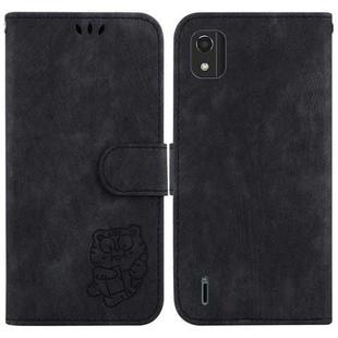 For Nokia C2 2nd Edition Little Tiger Embossed Leather Phone Case(Black)