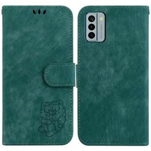 For Nokia G22 Little Tiger Embossed Leather Phone Case(Green)