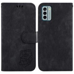 For Nokia G22 Little Tiger Embossed Leather Phone Case(Black)