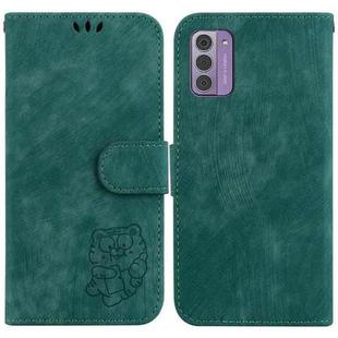 For Nokia G42 Little Tiger Embossed Leather Phone Case(Green)