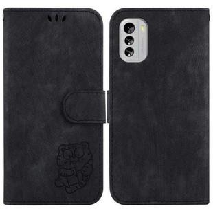 For Nokia G60 Little Tiger Embossed Leather Phone Case(Black)