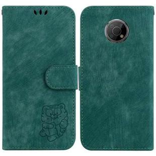 For Nokia G300 Little Tiger Embossed Leather Phone Case(Green)