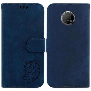 For Nokia G300 Little Tiger Embossed Leather Phone Case(Dark Blue)