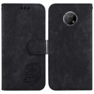 For Nokia G300 Little Tiger Embossed Leather Phone Case(Black)