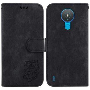 For Nokia 1.4 Little Tiger Embossed Leather Phone Case(Black)