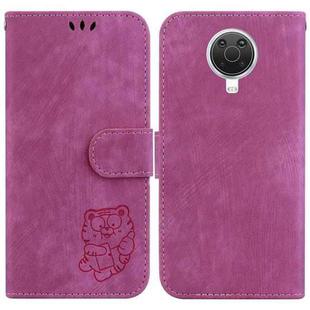 For Nokia G10 / G20 Little Tiger Embossed Leather Phone Case(Rose Red)