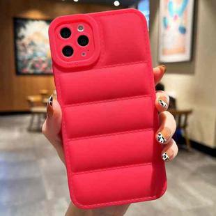 For iPhone 15 Pro Max Eiderdown Airbag Frosted TPU Phone Case(Red)