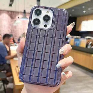 For iPhone 14 Pro Electroplated Glazed Tile TPU Phone Case(Purple)