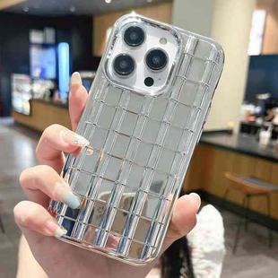 For iPhone 14 Pro Max Electroplated Glazed Tile TPU Phone Case(Silver)