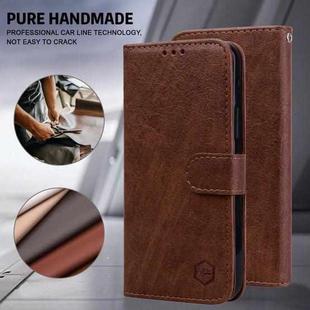 For Xiaomi Redmi 10C Global Skin Feeling Oil Leather Texture PU + TPU Phone Case(Brown)