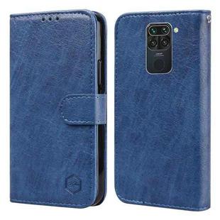 For Xiaomi Redmi Note 9 / 10X 4G Skin Feeling Oil Leather Texture PU + TPU Phone Case(Dark Blue)