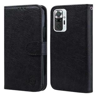For Xiaomi Redmi Note 10 Pro Skin Feeling Oil Leather Texture PU + TPU Phone Case(Black)
