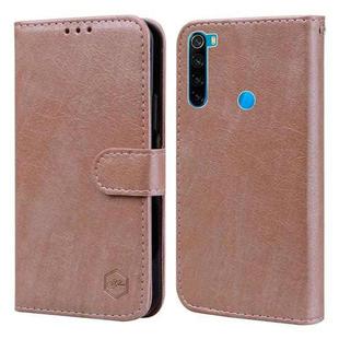 For Xiaomi Redmi Note 8 Skin Feeling Oil Leather Texture PU + TPU Phone Case(Champagne)
