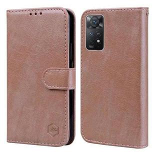For Xiaomi Redmi Note 11 Pro 4G Global Skin Feeling Oil Leather Texture PU + TPU Phone Case(Champagne)