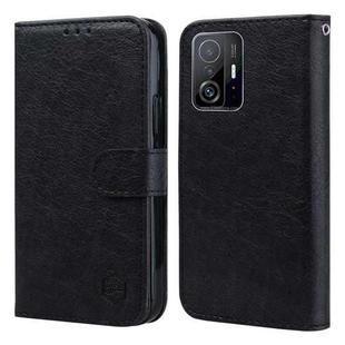 For Xiaomi 11T Pro Skin Feeling Oil Leather Texture PU + TPU Phone Case(Black)