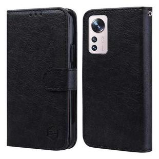 For Xiaomi 12 Pro Skin Feeling Oil Leather Texture PU + TPU Phone Case(Black)