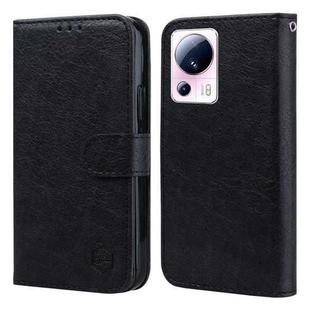 For Xiaomi 13 Lite Skin Feeling Oil Leather Texture PU + TPU Phone Case(Black)