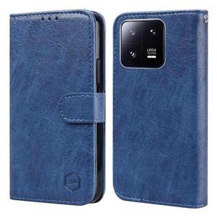 For Xiaomi 13 Pro Skin Feeling Oil Leather Texture PU + TPU Phone Case(Dark Blue)