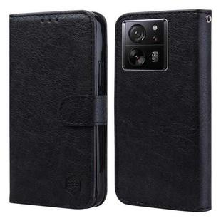 For Xiaomi 13T Pro Skin Feeling Oil Leather Texture PU + TPU Phone Case(Black)